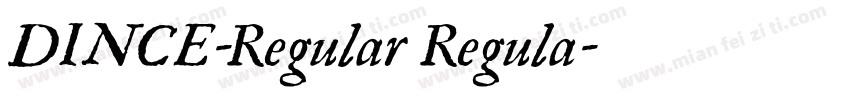 DINCE-Regular Regula字体转换